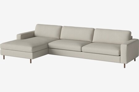 Bolia Scandinavia 4 Sitzer Sofa Mit Chaiselongue - London - Flach gewebt - Elfenbein - Links