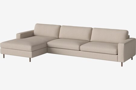 Bolia Scandinavia 4 Sitzer Sofa Mit Chaiselongue - London - Flach gewebt - Hellbeige - Links