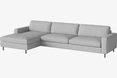 Bolia Scandinavia 4 Sitzer Sofa Mit Chaiselongue - London - Flach gewebt - Hellgrau - Links