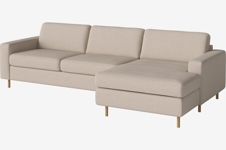 Bolia Scandinavia 2½ Sitzer Schlafcouch Mit Chaiselongue - London - Flach gewebt - Hellbeige - Rechts