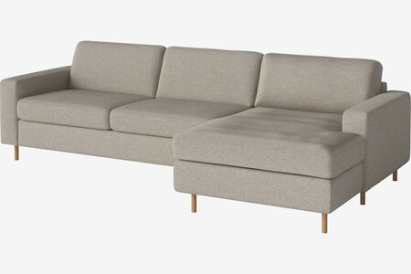 Bolia Scandinavia 2½ Sitzer Schlafcouch Mit Chaiselongue - Monza - Bouclé - Sand - Rechts