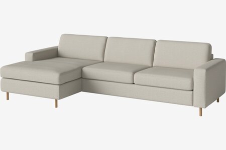 Bolia Scandinavia 2½ Sitzer Schlafcouch Mit Chaiselongue - London - Flach gewebt - Elfenbein - Links
