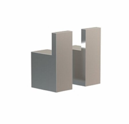 Frost Quadra Hook 8 Haken 2er-Set - Edelstahl Gebürstet