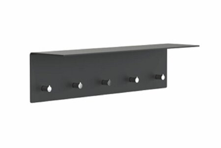 Frost WANDGARDEROBE m/5 HAKEN - Schwarz/Poliert