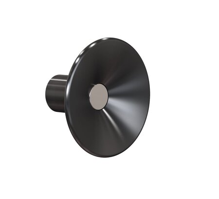 Frost Lulu Haken Ø80 mm - Schwarz Gebürstet/Edelstahl Poliert