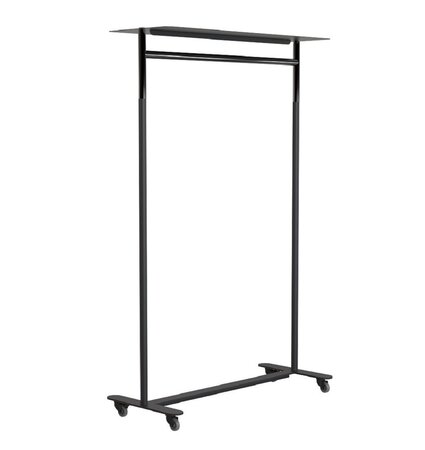 Frost BUKTO m/Räder und Top-Regal U6010 - Schwarz Matt / Schwarz Poliert