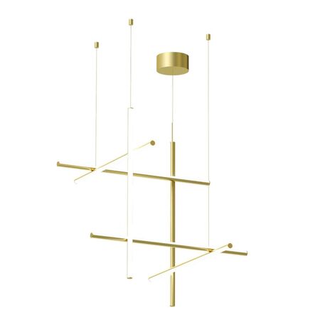 Flos Pendelleuchte Coordinates Suspension 3 von Flos  Eloxiert Champagner, Suspension 3