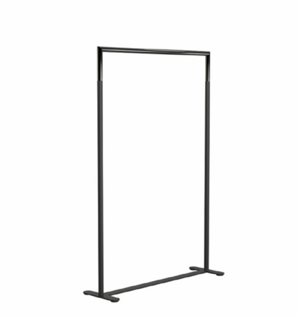 Frost Bukto Kleiderständer U6003, 100CM - Schwarz Matt/Schwarz Poliert