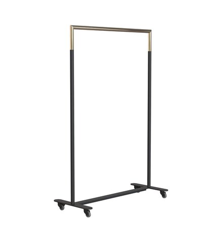 Frost Bukto 100cm M/Räder U6005 - Schwarz Matt / Gold Poliert