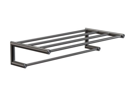 Frost Wandgarderobe/Handtuchregal 1936 - 600mm - Schwarz Gebürstet