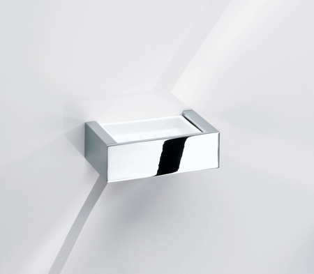 Decor Walther BRICK Wandseifenschale BK WSS - Chrom / Porzellan weiß