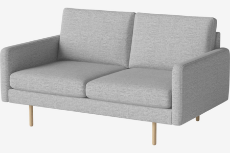 Bolia Scandinavia Remix 2 Sitzer Sofa - London-Flach-gewebt-Hellgrau
