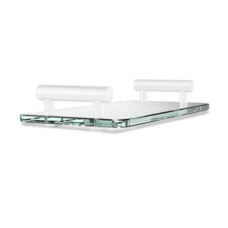 Decor Walther Tablett Bar Tab - Weiß / klarglas
