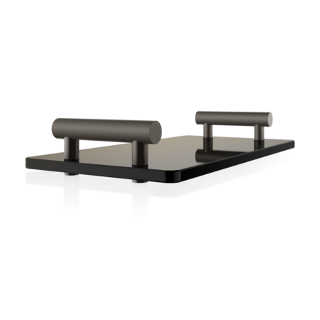 Decor Walther Tablett Bar Tab-Dark Metal Matt / Parsolglas dunkelbraun