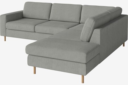 Bolia Scandinavia 4 Sitzer Ecksofa Offenes Ende - Fawn - flach gewebt - hellgrau - Links