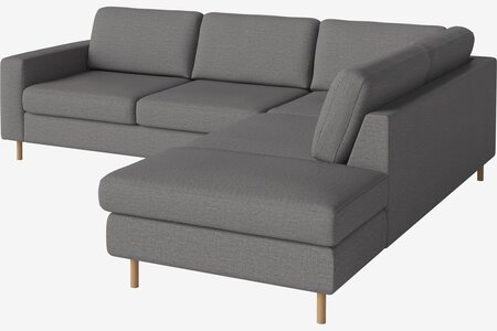 Bolia Scandinavia 4 Sitzer Ecksofa Offenes Ende - London - Flach gewebt - Multi grau - Links