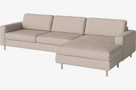Bolia Scandinavia 3½ Sitzer Sofa Mit Chaiselongue - London - Flach gewebt - Hellbeige - Rechts