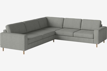 Bolia Scandinavia 5 Sitzer Ecksofa 2½ Ecke 2 - Fawn - flach gewebt - hellgrau