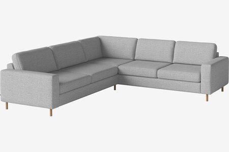Bolia Scandinavia 5 Sitzer Ecksofa 2½ Ecke 2 - London - Flach gewebt - Hellgrau