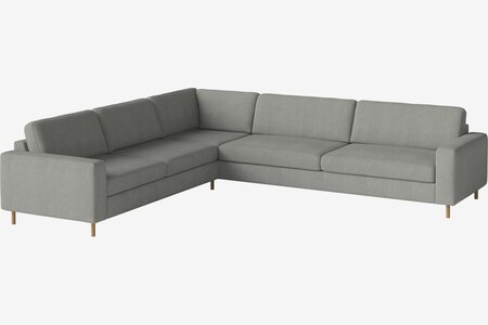 Bolia Scandinavia 6 Sitzer Ecksofa 2½ Ecke 3 - Fawn - flach gewebt - hellgrau
