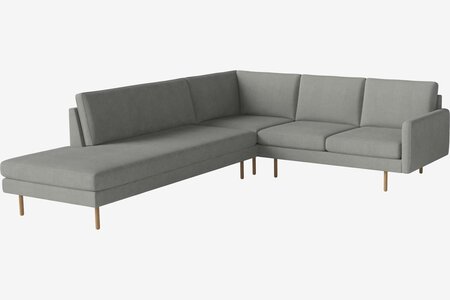 Bolia Scandinavia Remix 4 Sitzer Ecksofa Open End - Fawn-Flat-woven-Light-Grey