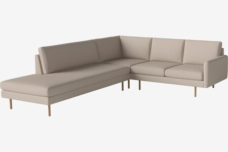 Bolia Scandinavia Remix 4 Sitzer Ecksofa Open End - London-Flatwoven-Light-Beige