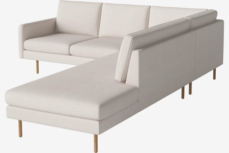Bolia Scandinavia Remix 4 Sitzer Ecksofa Open End - Linea-Velvet-Beige