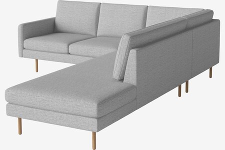 Bolia Scandinavia Remix 4 Sitzer Ecksofa Open End - London-Flatwoven-Light-Grey
