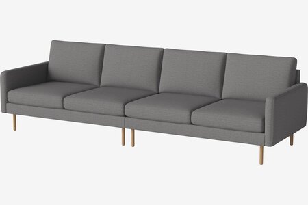 Bolia Scandinavia Remix 4 Sitzer Sofa - London - Flach gewebt - Multi grau