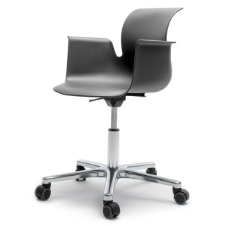 Flötotto PRO ARMCHAIR Drehstuhl - graphitschwarz / aluminium-poliert