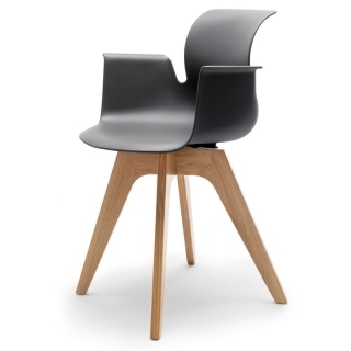Flötotto PRO ARMCHAIR Viersternholzgestell - graphitschwarz
