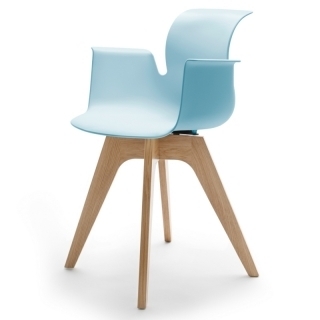 Flötotto PRO ARMCHAIR Viersternholzgestell - aquablau