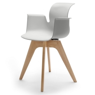 Flötotto PRO ARMCHAIR Viersternholzgestell - granitgrau