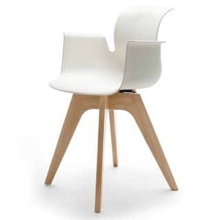 Flötotto PRO ARMCHAIR Viersternholzgestell - schneeweiss