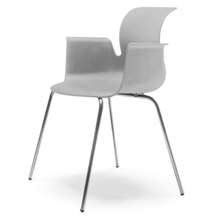 Flötotto PRO ARMCHAIR Vierbeingestell - granitgrau-Chrom