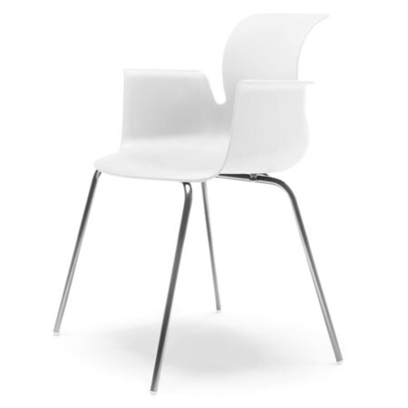 Flötotto PRO ARMCHAIR Vierbeingestell - schneeweiss-Chrom