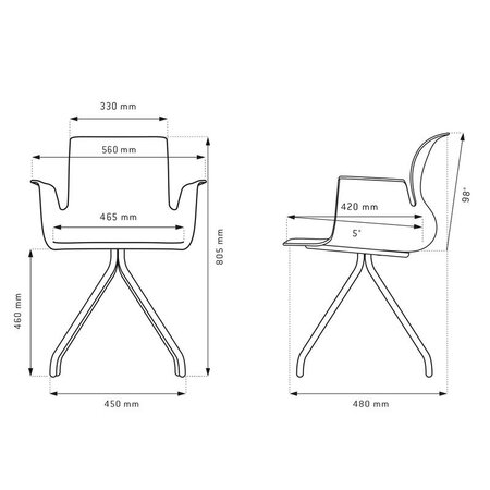 Flötotto PRO ARMCHAIR X-Gestell