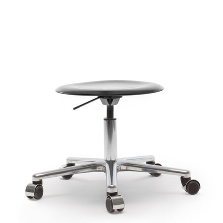 Flötotto PRO STOOL Drehhocker - Graphitschwarz - Aluminium-poliert