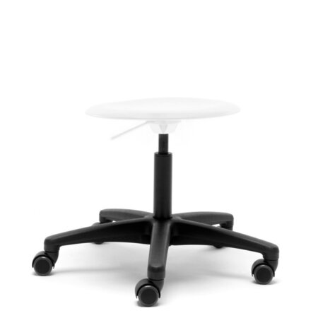 Flötotto PRO STOOL Drehhocker - schneeweiss-polyamid-schwarz