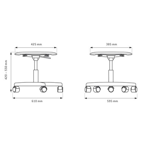 Flötotto PRO STOOL Drehhocker