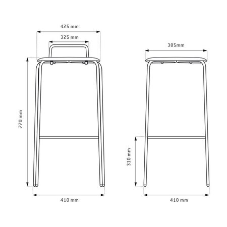 Flötotto PRO STOOL Vierbeingestell High