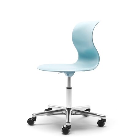Flötotto PRO CHAIR Drehstuhl, Grösse 5 - Aquablau - aluminium-poliert