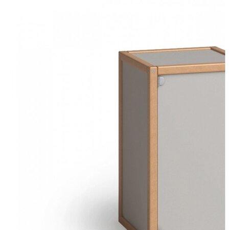Flötotto Container mit Tür, H74 B45 T60 - Buche - Lichtgrau