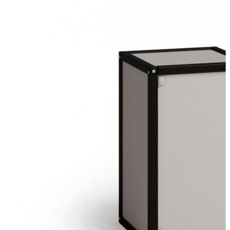 Flötotto Container mit Tür, H74 B45 T60 - Schwarz - Lichtgrau