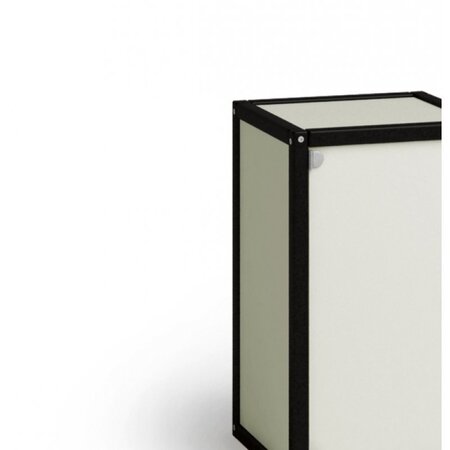 Flötotto Container mit Tür, H74 B60 T45 - Schwarz - Weiss