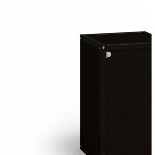 Flötotto Doppelbett mit Kopfteil, H74 B167 T210 - Schwarz / Anthrazit