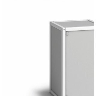 Flötotto Doppelbett mit Kopfteil, H74 B167 T210 - Weiss / Lichgrau
