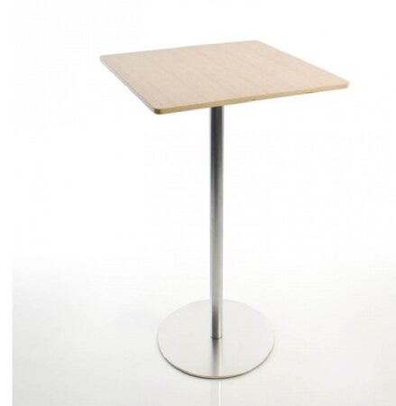 Lapalma Brio Fix 110 Tisch - 60 x 60 cm - Eiche Gebleicht - Edelstahl