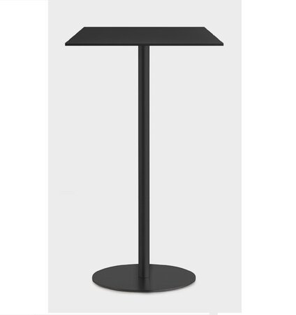 Lapalma Brio Fix 110 Tisch - 60 x 60 cm - HPL Fenix® Schwarz - Schwarz Lackiert