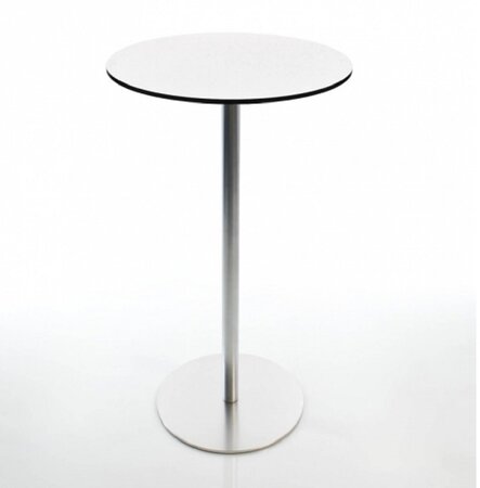 Lapalma Brio Fix 110 Tisch - Ø 60 cm - Laminat Weiß 0,9 - Edelstahl